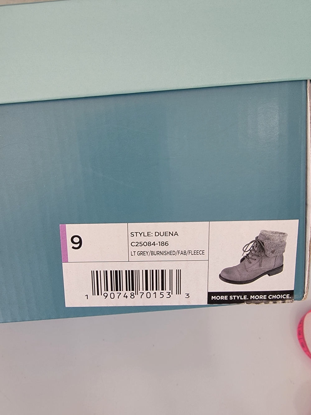Cliffs by White Mountain Women Ankle Boots Gray Size 9M Lace Up Fleece Comfort - Picture 9 of 10